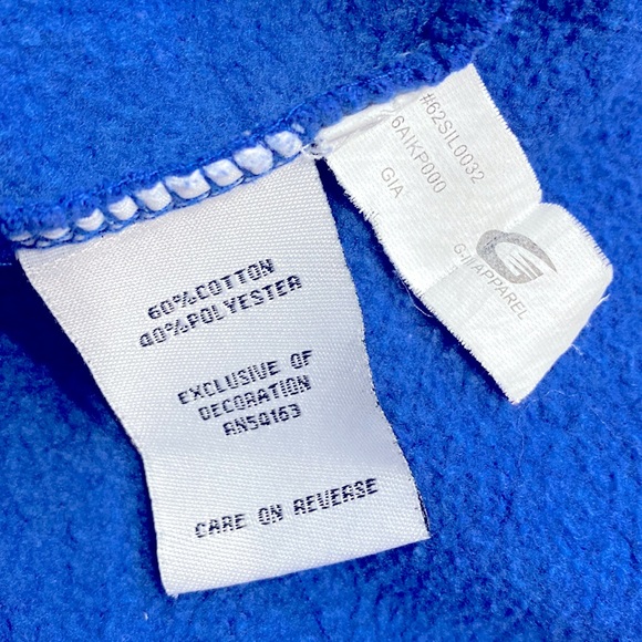 Vintage Style NFL New York Giants Embroidered Logos Blue Hoodie Men's Size XL !! - Picture 7 of 8